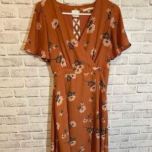 June and Hudson Floral Strap Dress M